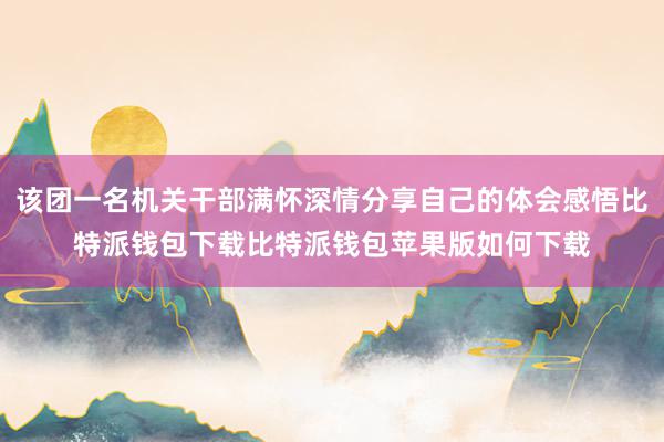 该团一名机关干部满怀深情分享自己的体会感悟比特派钱包下载比特派钱包苹果版如何下载