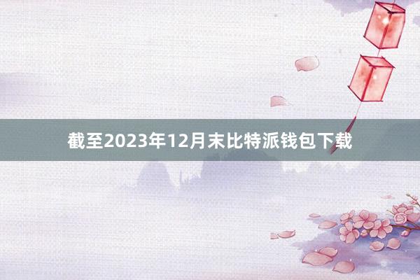 截至2023年12月末比特派钱包下载