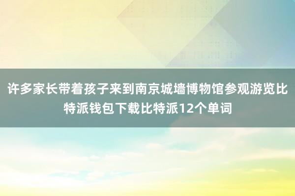 许多家长带着孩子来到南京城墙博物馆参观游览比特派钱包下载比特派12个单词