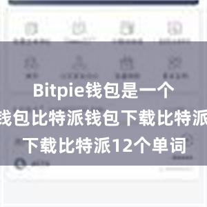 Bitpie钱包是一个跨平台的钱包比特派钱包下载比特派12个单词