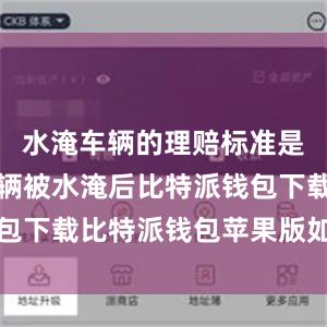 水淹车辆的理赔标准是什么？车辆被水淹后比特派钱包下载比特派钱包苹果版如何下载