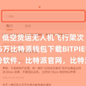 低空货运无人机飞行架次约25.5万比特派钱包下载BITPIE钱包备份软件，比特派官网，比特派钱包，比特派下载