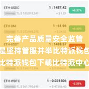 完善产品质量安全监管制度；三是坚持管服并举比特派钱包下载比特派中心化