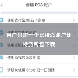 用户只需一个比特派账户比特派钱包下载