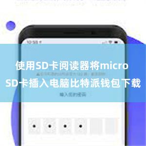 使用SD卡阅读器将micro SD卡插入电脑比特派钱包下载